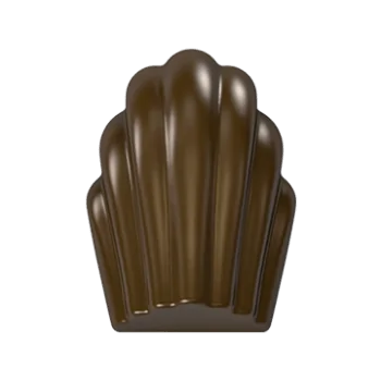 Polycarbonate Madeleine Chocolate Mold - 20 Cavity - 10gr - 45 x 33 x 11.3 mm