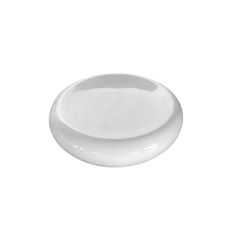 Elegant Pillow Round 27cm Plate - Handcrafted Ceramic - Dia: : 27 cm - Set of 2 Elegant Pillow Round 27cm Plate - Handcrafted Ceramic - Dia: : 27 cm - Set of 2