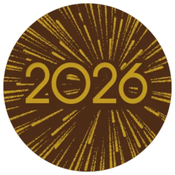 New Year 2026 Dark Chocolate Decorations - 280 pcs - 25 x 25 mm