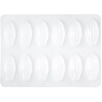 Plastic Cabosse Cacao Pod Molds - Blister Pack of 5 pcs - 55 mm x h 117 mm x d. 28.4 mm