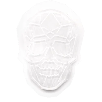 Plastic Geometric Skull Molds - Blister Pack of 5 pcs - 93 mm x h 134 mm x d. 10 mm