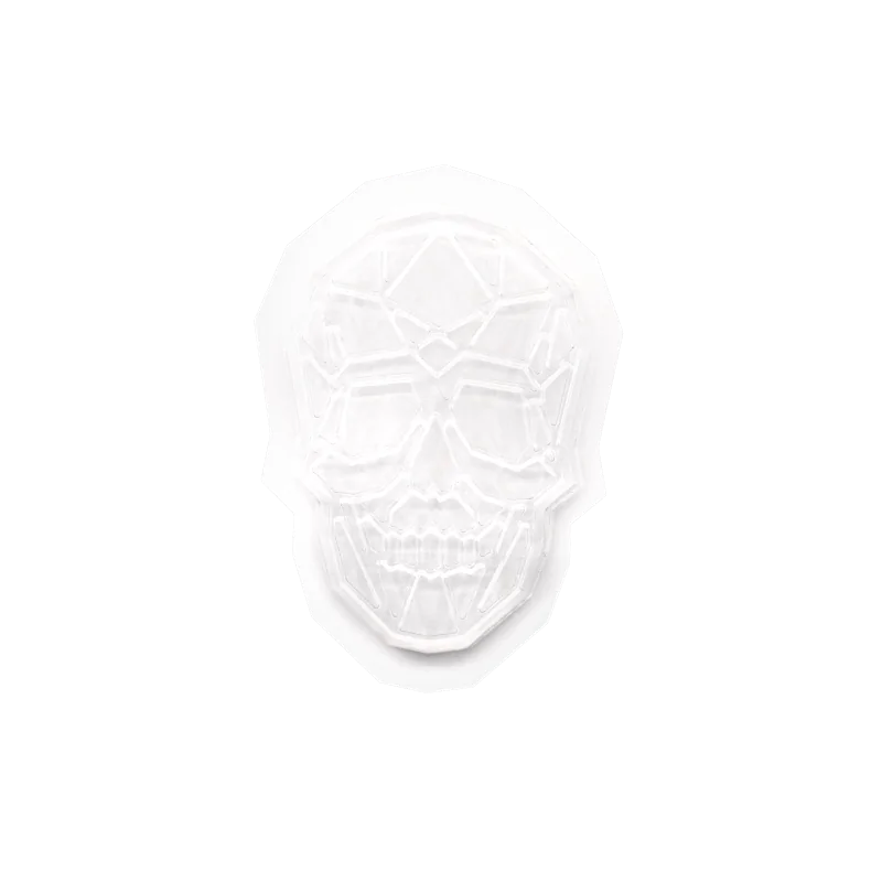 Plastic Geometric Skull Molds - Blister Pack of 5 pcs - 93 mm x h 134 mm x d. 10 mm