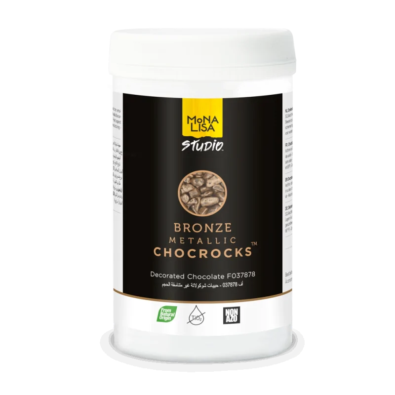 Edible Dessert Toppings - Bronze Metalic Chocrocks - 350gr