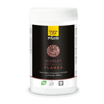 Edible Dessert Toppings - Scarlet Metalic Flakes - 350gr