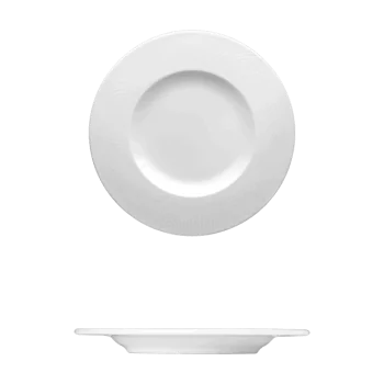 Fine White Porcelain Plate - Ecos Collection - 10 5/8" ( 27cm ) - set of 12