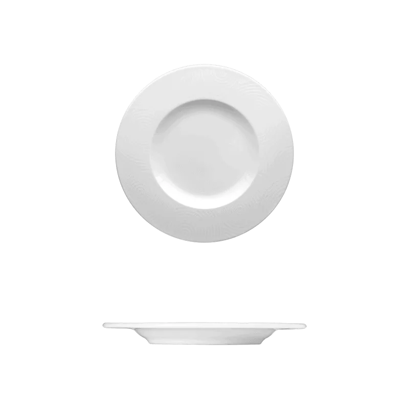 Fine White Porcelain Plate - Ecos Collection - 10 5/8" ( 27cm ) - set of 12