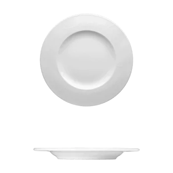 Fine White Porcelain Plate - Ecos Collection - 9 1/2" ( 24cm ) - set of 12