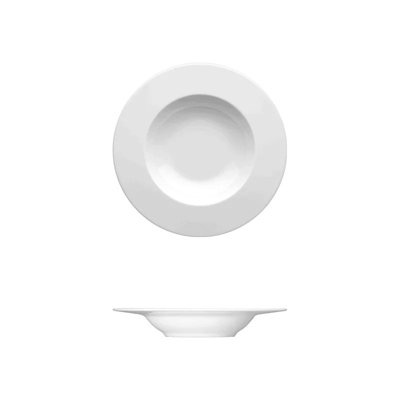 Fine White Porcelain Deep Plate - Ecos Collection - 9 7/8" ( 25cm ) - set of 12