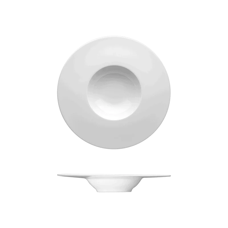 Fine White Porcelain Deep Gourmet Plate - Ecos Collection - 9 7/8" ( 25cm ) - set of 12 Fine White Porcelain Deep Gourmet Plate - Ecos Collection - 9 7/8" ( 25cm ) - set of 12