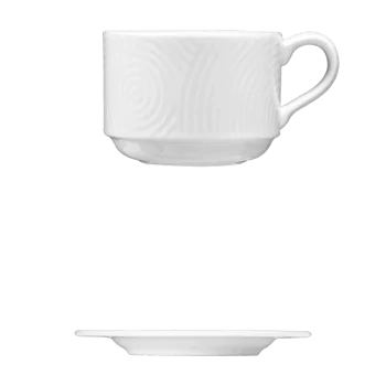 Fine White Porcelain Stack Cup - Ecos Collection - 8 oz. ( 236ml ) - set of 12