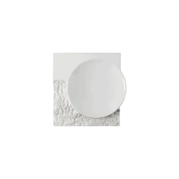 Fine White Porcelain Square Plate - Terra Collection - 7.87 x h 1.25" - set of 4