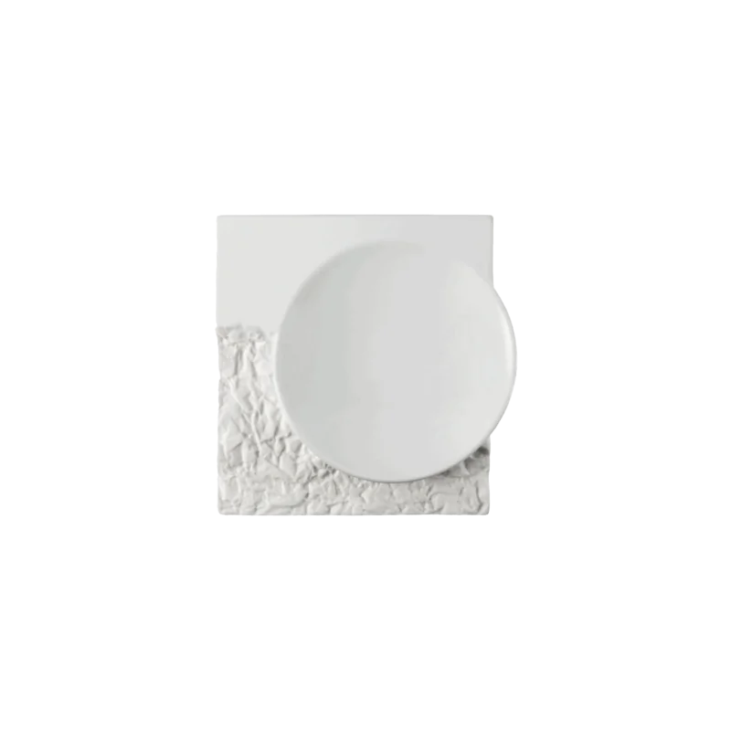 Fine White Porcelain Square Plate - Terra Collection - 7.87 x h 1.25" - set of 4 Fine White Porcelain Square Plate - Terra Collection - 7.87 x h 1.25" - set of 4