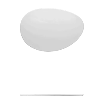 Fine White Porcelain Sushi Plate - Saturno Collection - 10 5/8" x 7 1/4" ( 27 x 18cm ) - set of 12