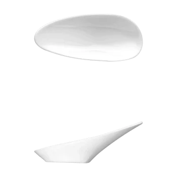 Fine White Porcelain Tasting Spoon - Saturno Collection - 4 7/8" x 2 1/8" ( 12 x 5cm ) - set of 24