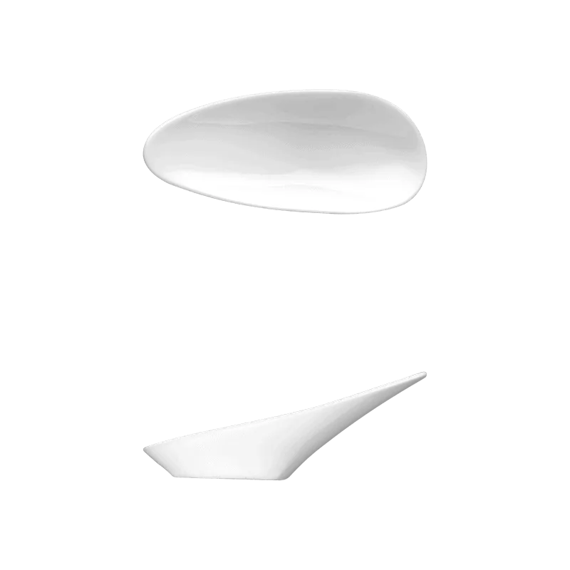 Fine White Porcelain Tasting Spoon - Saturno Collection - 4 7/8" x 2 1/8" ( 12 x 5cm ) - set of 24 Fine White Porcelain Tasting Spoon - Saturno Collection - 4 7/8" x 2 1/8" ( 12 x 5cm ) - set of 24