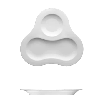 Fine White Porcelain Dip Plate - Saturno Collection - 9 7/8" ( 25cm ) - set of 6