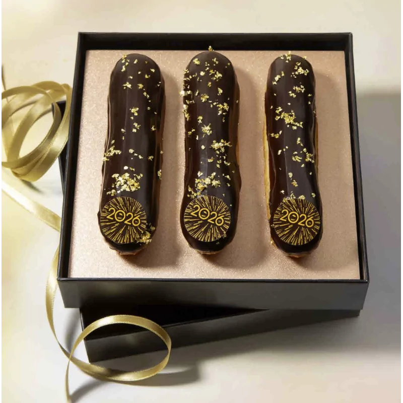 New Year 2026 Dark Chocolate Decorations - 280 pcs - 25 x 25 mm New Year 2026 Dark Chocolate Decorations - 280 pcs - 25 x 25 mm
