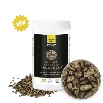 Edible Dessert Toppings - Bronze Metalic Chocrocks - 350gr