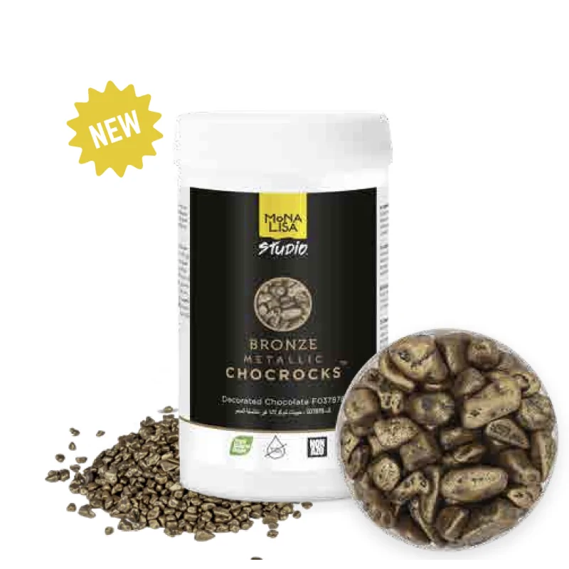 Edible Dessert Toppings - Bronze Metalic Chocrocks - 350gr