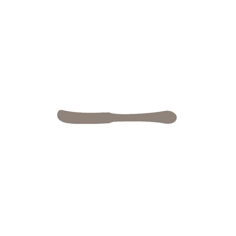 Floral Collection Butter Knife Solid Handle - set of 12