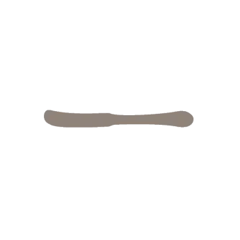 Floral Collection Butter Knife Hollow Handle - set of 12