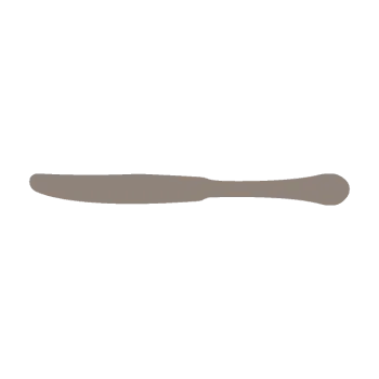 Floral Collection Dinner Knife Solid Handle - set of 12