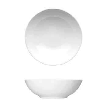 Fine White Porcelain Coupe Deep Plate - Saturno Coupe Collection - 7" ( 18cm ) - set of 12