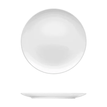 Fine White Porcelain Coupe Plate - Saturno Coupe Collection - 12.5" ( 32cm ) - set of 6