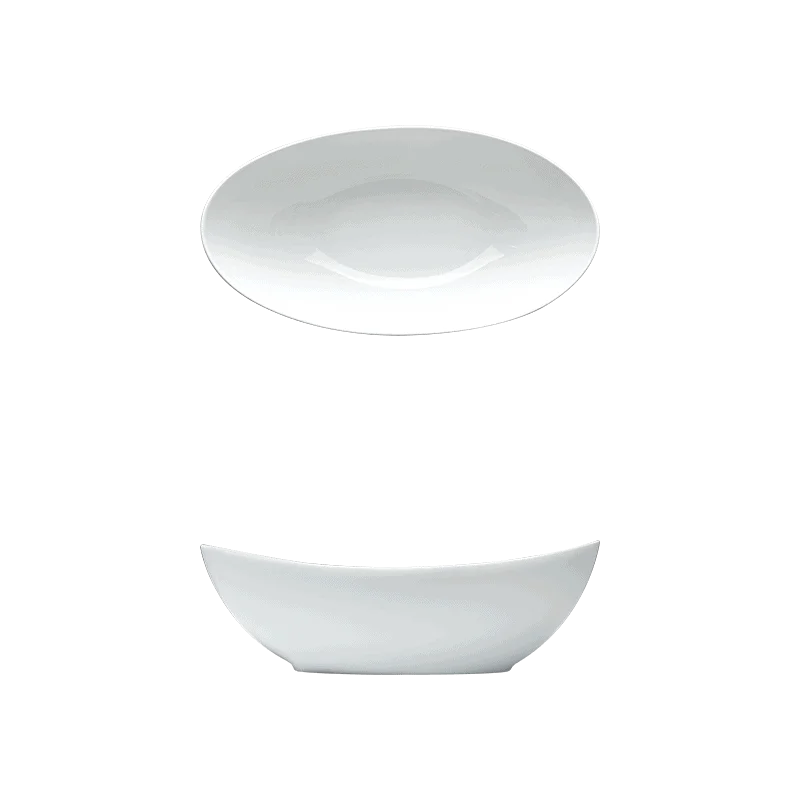 Fine White Porcelain Serving Bowl - Saturno Collection - 6 3/4" x 3 3/8" ( 17 x 9cm ) - set of 24 Fine White Porcelain Serving Bowl - Saturno Collection - 6 3/4" x 3 3/8" ( 17 x 9cm ) - set of 24