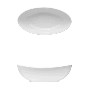 Fine White Porcelain Serving Bowl - Saturno Collection - ( 33 x 18cm ) - set of 8