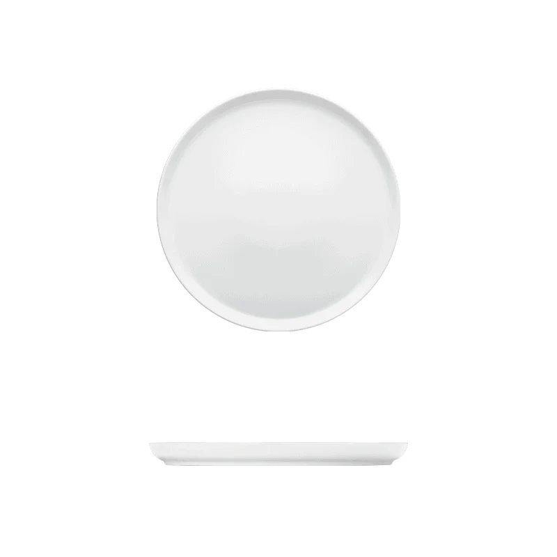 Fine White Porcelain Round Plate - Bistro Collection - 8 1/2" ( 22cm ) - set of 12