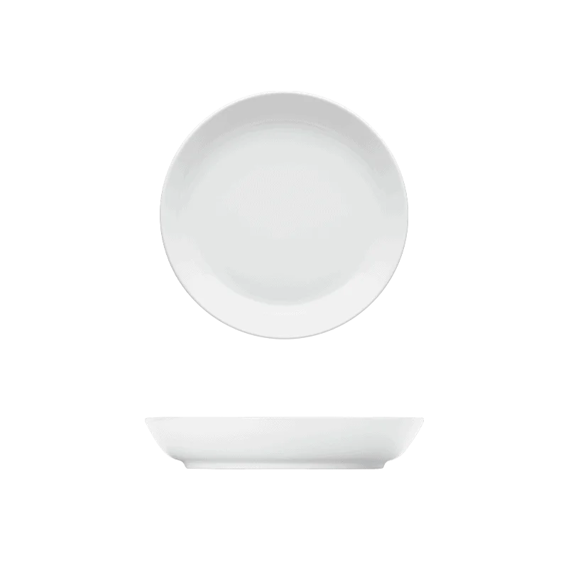 Fine White Porcelain Deep Plate - Bistro Collection - 9 1/2" ( 24cm ) - set of 12 Fine White Porcelain Deep Plate - Bistro Collection - 9 1/2" ( 24cm ) - set of 12