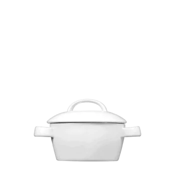 Fine White Porcelain Mini Casserole - Duo Collection - 4" x 2" ( 10cm ) - set of 4