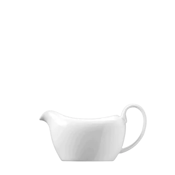 Fine White Porcelain Sauce Boat - Duo Collection - 13 oz. ( 390ml ) - set of 6