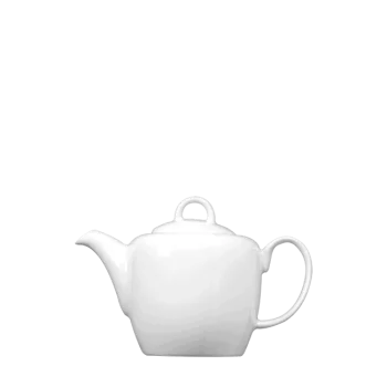 Fine White Porcelain Tea Pot - Duo Collection - 13 oz. ( 425ml ) - set of 6