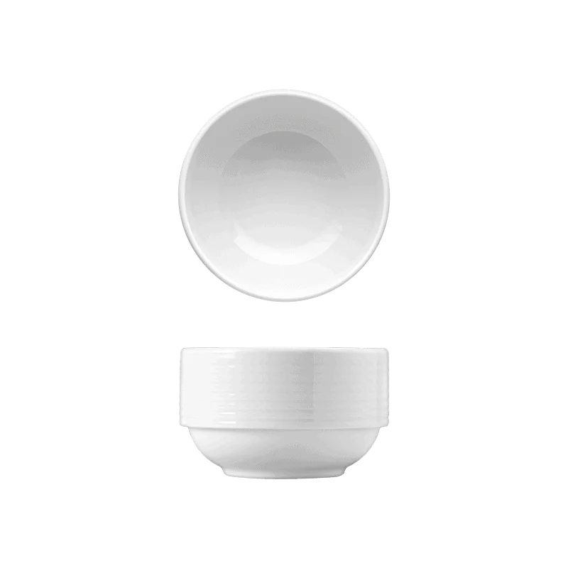 Fine White Porcelain Bouillon Cup - Duo Collection - 4" x 2 1/2" - set of 12