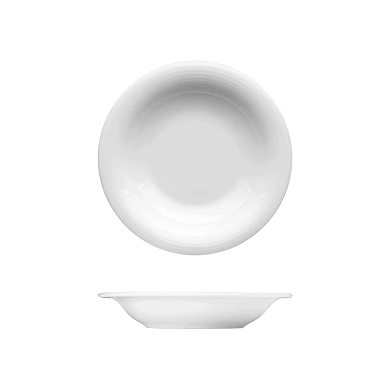 Fine White Porcelain Round Dish - Duo Collection - 4 1/4" ( 11cm ) - set of 12