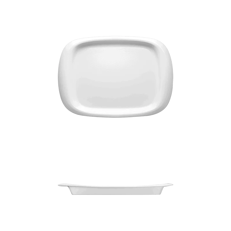 Fine White Porcelain Rectangular Platter - Duo Collection - 16 1/2" x 11 7/8" ( 42 x 30cm )