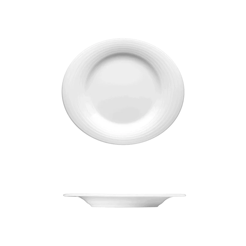 Fine White Porcelain Oval Deep Plate - Duo Collection - 11 5/8" x 10 1/2" ( 30 x 26cm ) - set of 6 Fine White Porcelain Oval Deep Plate - Duo Collection - 11 5/8" x 10 1/2" ( 30 x 26cm ) - set of 6