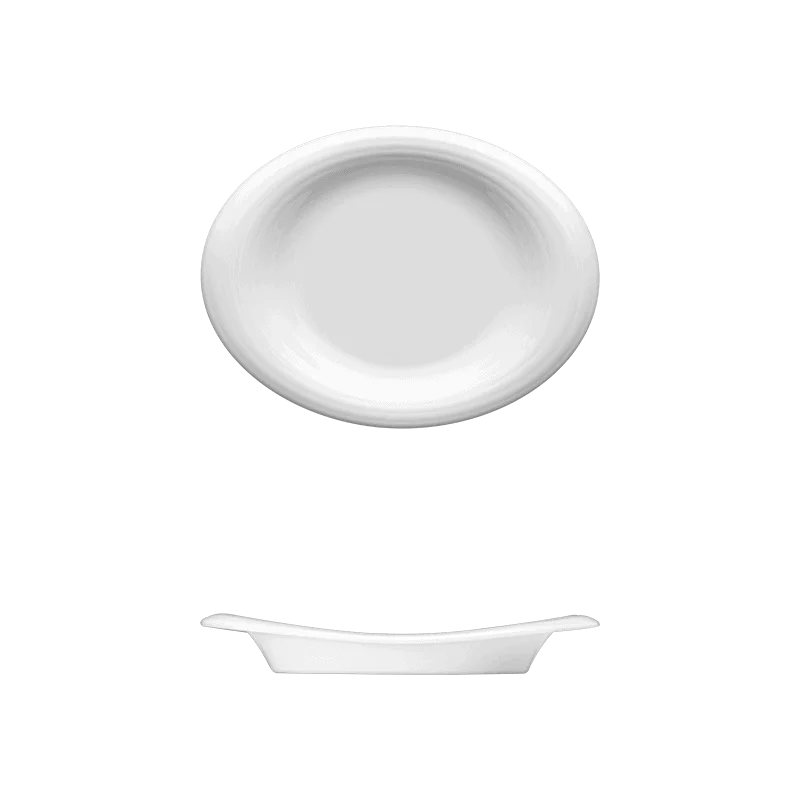 Fine White Porcelain Oval Dish - Duo Collection - 8" x 6 1/4" ( 20 x 16cm ) - set of 6 Fine White Porcelain Oval Dish - Duo Collection - 8" x 6 1/4" ( 20 x 16cm ) - set of 6