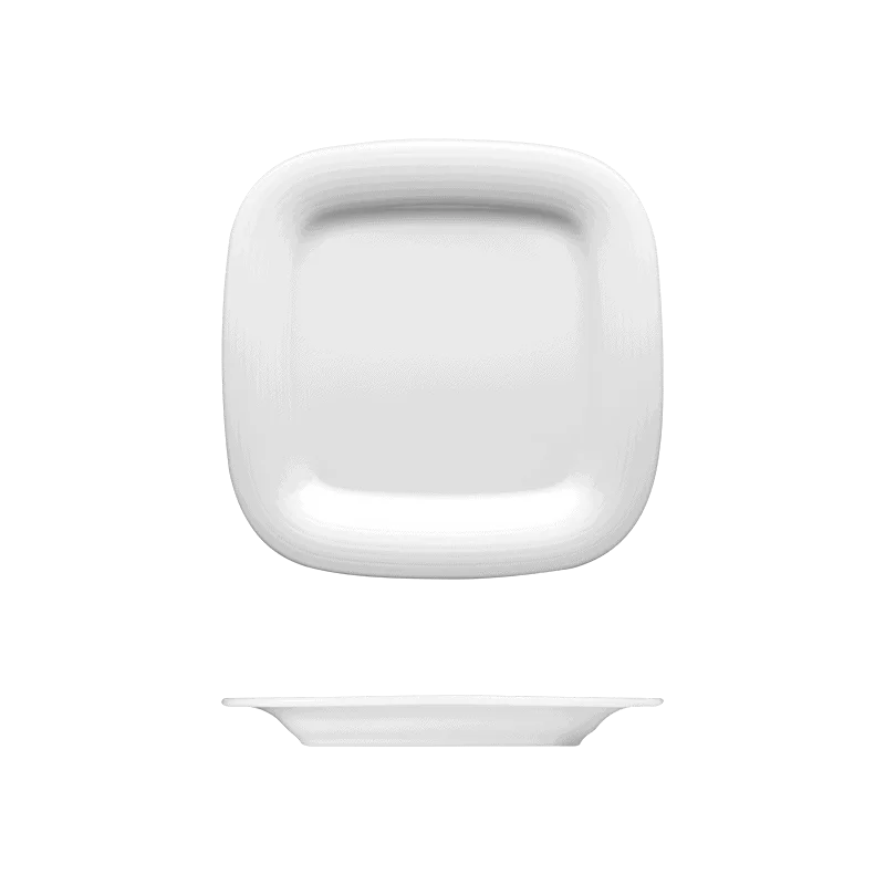 Fine White Porcelain Square Plate - Duo Collection - 11" ( 28cm ) - set of 12 Fine White Porcelain Square Plate - Duo Collection - 11" ( 28cm ) - set of 12
