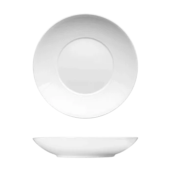 Fine White Porcelain Round Coupe Bowl - Duo Collection - 11" ( 28cm ) - set of 12