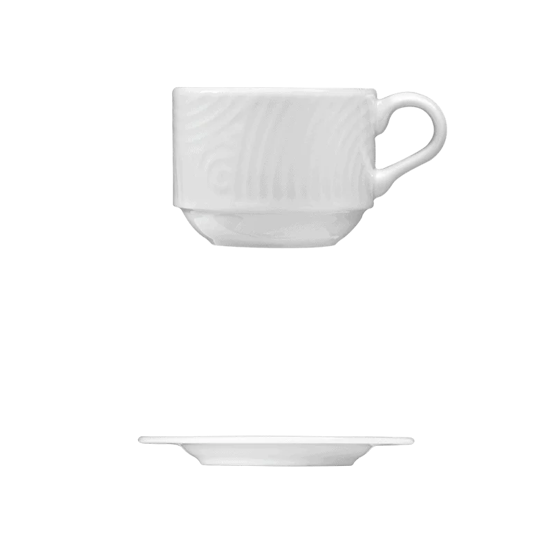 Fine White Porcelain Saucer - Ecos Collection - 5 1/8" ( 12cm ) - set of 24 Fine White Porcelain Saucer - Ecos Collection - 5 1/8" ( 12cm ) - set of 24