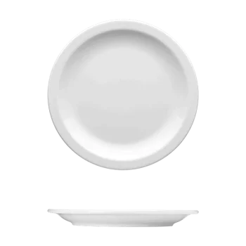 Fine White Porcelain Narrow Rim - Synergy Collection - 9.5" ( 24cm ) - set of 12