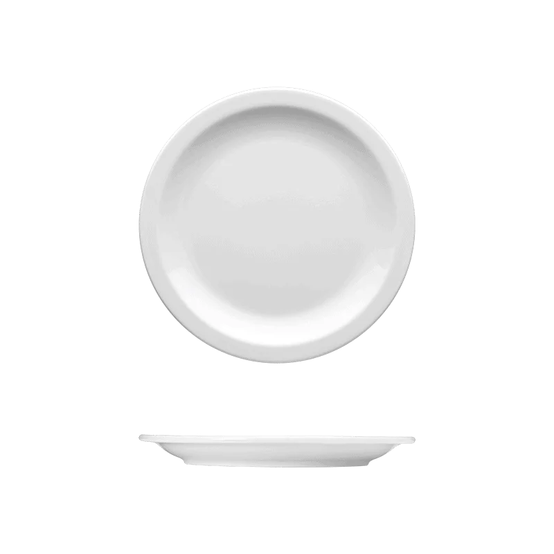 Fine White Porcelain Narrow Rim - Synergy Collection - 11" ( 28cm ) - set of 12