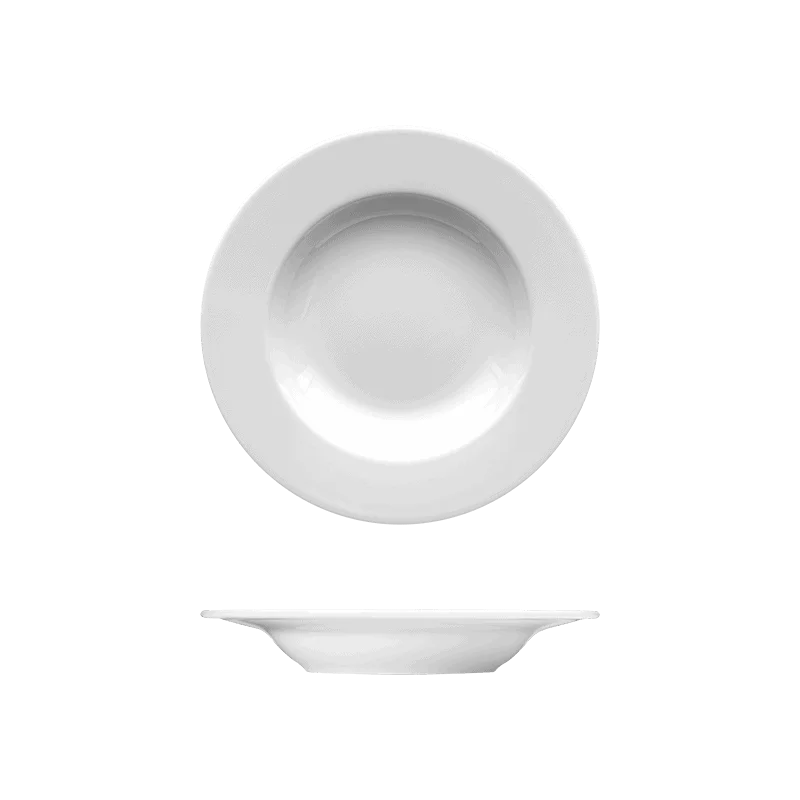 Fine White Porcelain Rim Soup 9" - Synergy Collection - 9oz (23 cm) - set of 12