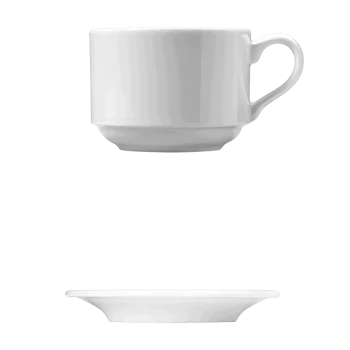 Fine White Porcelain Cup, Stacking - Synergy Collection - 8oz. ( 23cl) - set of 12
