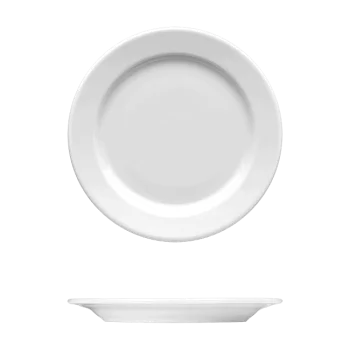 Fine White Porcelain Plate - Synergy Collection - 7 3/8" ( 18.7cm ) - set of 36