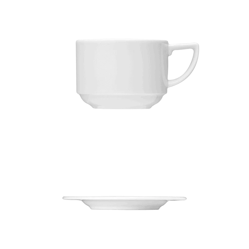 Fine White Porcelain AD Cup - Raio Collection - 4 oz. ( 120ml ) - set of 24