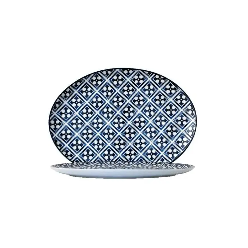 Candour Azure Oval Platter (L:14.25'' X W:10.0'') - Set of 12 Candour Azure Oval Platter (L:14.25'' X W:10.0'') - Set of 12